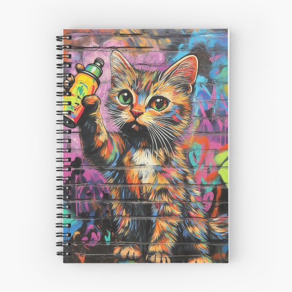 Item preview, Rebel Spray Cat - Impresión de arte callejero urbano designed and sold by Ideationing.