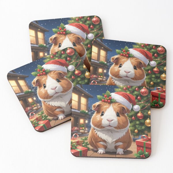 Item preview, Christmas Guinea Pig in Festive Holiday Spirit | Cute Christmas Guinea Pig designed and sold by MissMutsie.