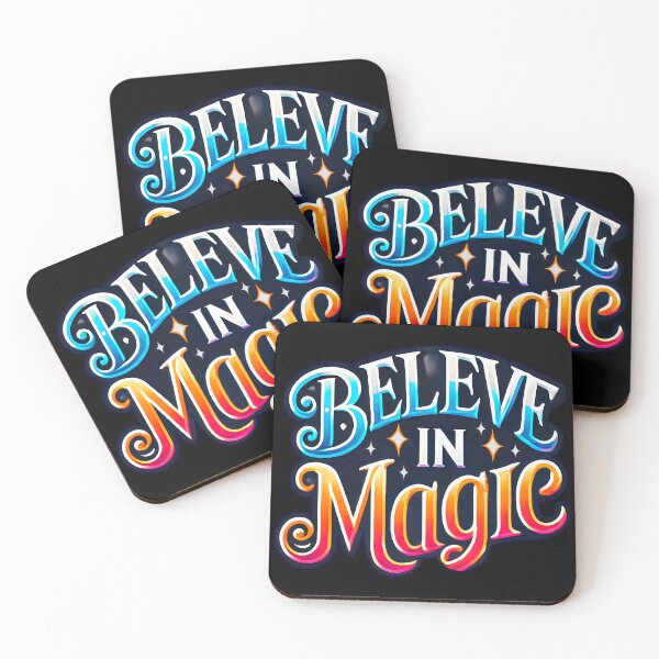 Item preview, Fancy believe in magic lettering designed and sold by CharmSpell.