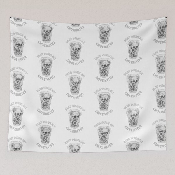 Item preview, Dead Inside But Caffeinated Skeletons Drinking Coffee Funny Skeletons Halloween Gifts for Coffee Lovers Skull Spooky  designed and sold by MatthewViews.