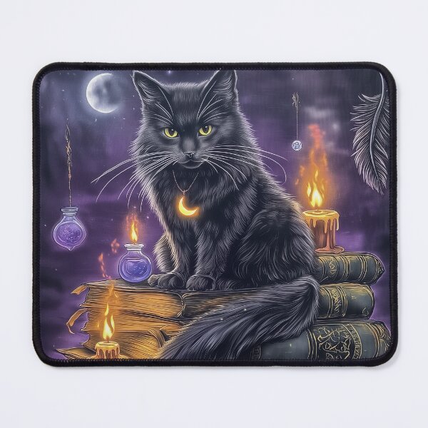 Item preview, Mystic Night Cat - Enigmatic Feline Art Print designed and sold by Ideationing.