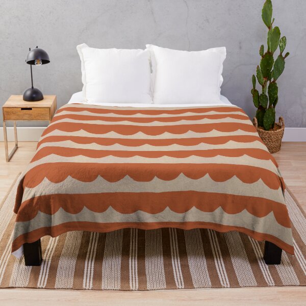 Item preview, Waves and Curves in terracotta and tan designed and sold by studioanalog.