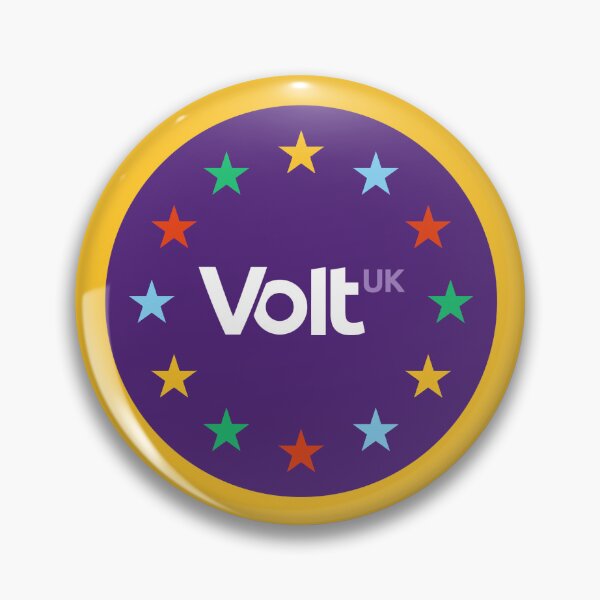 Item preview, Logotipo redondo de VoltUK v1 (amarillo) designed and sold by VoltUKMerch.