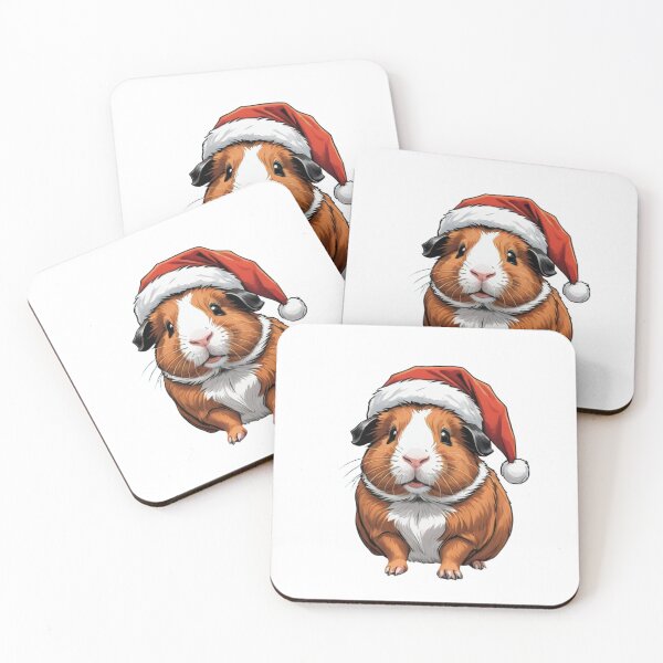 Item preview, Christmas Guinea Pig in Festive Holiday Spirit | Cute Christmas Guinea Pig with Santa hat designed and sold by MissMutsie.