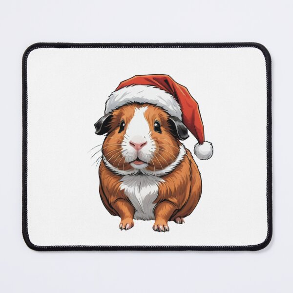 Item preview, Christmas Guinea Pig in Festive Holiday Spirit | Cute Christmas Guinea Pig with Santa hat designed and sold by MissMutsie.