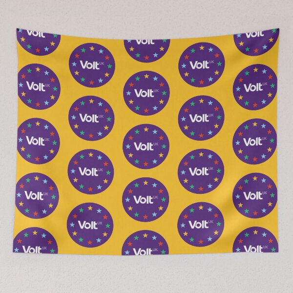 Item preview, VoltUK Round Logo v1 (Pattern) (Yellow) designed and sold by VoltUKMerch.