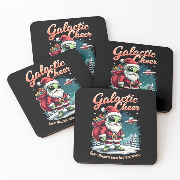 Item preview, Galactic Cheer Alien Santa Happy Holidays from Another World designed and sold by Dream-Art-Wear.