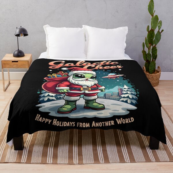 Item preview, Galactic Cheer Alien Santa Happy Holidays from Another World designed and sold by Dream-Art-Wear.