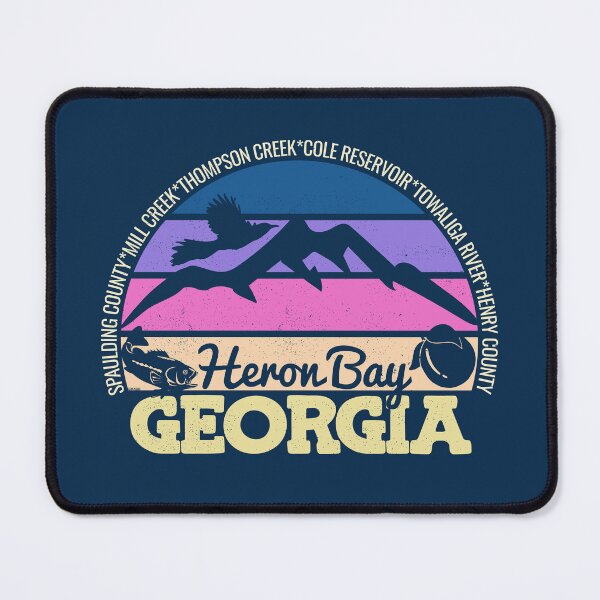 Item preview, Heron Bay Georgia Sunset Retro Vintage Local Pride Logo designed and sold by CRHPOD20.