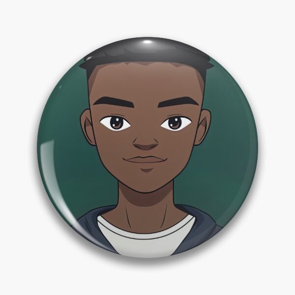 Item preview, Kenyan man, portrait | Anime style designed and sold by ComicsFactory.