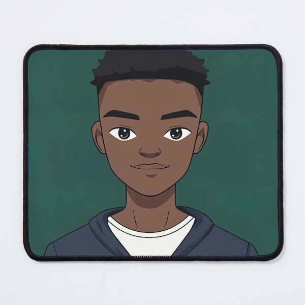 Item preview, Kenyan man, portrait | Anime style designed and sold by ComicsFactory.