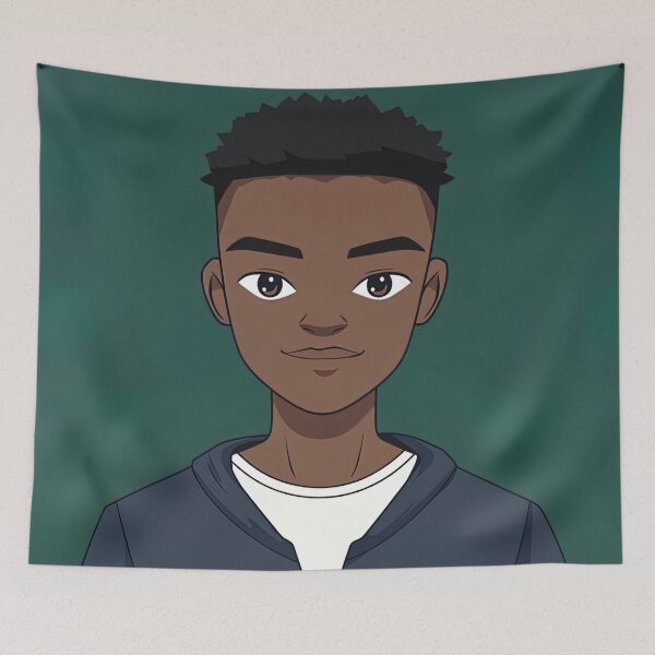Item preview, Kenyan man, portrait | Anime style designed and sold by ComicsFactory.