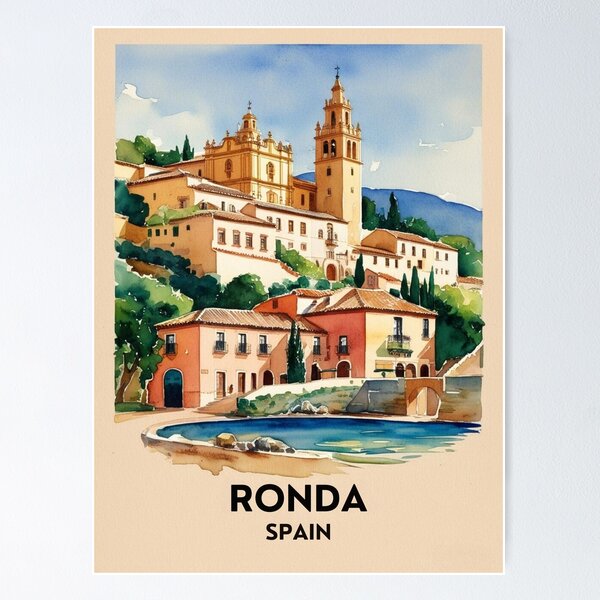 Item preview, Ronda: Spanish Cathedral Dreams in Watercolor designed and sold by Heritage Print Co.