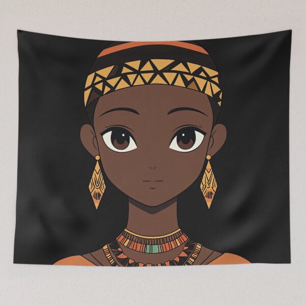 Item preview, Kenyan woman | Anime style designed and sold by ComicsFactory.