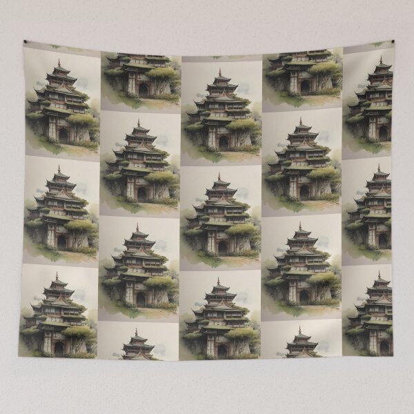 Item preview,  Historic Asian Architecture Amidst Nature designed and sold by KilianSzmid.