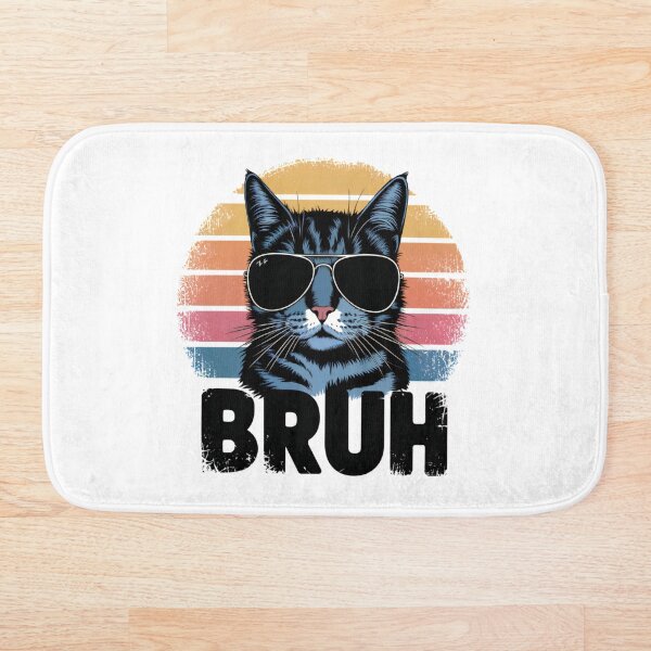 Item preview, Retro Bruh Black Cat Sunglasses Pet Lover designed and sold by Adrian Kane.