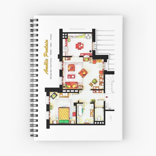 Item preview, Floorplan of AMELIE's apartment in Montmartre designed and sold by TV Floorplans & More.