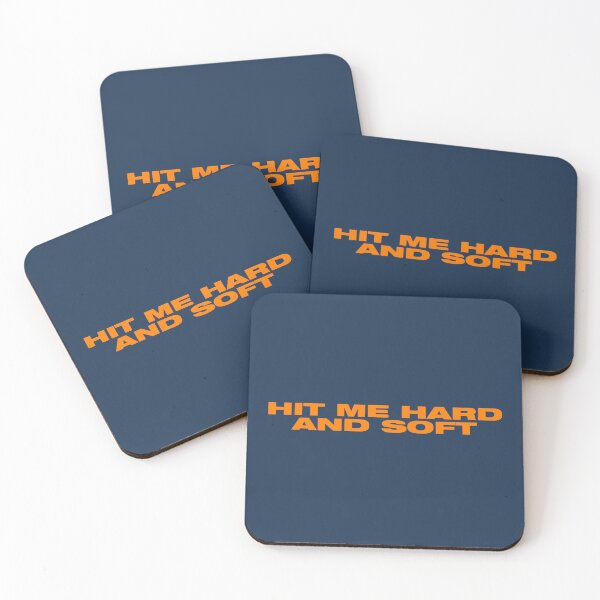 Item preview, Hit Me Hard And Soft Bold Orange Text Typography designed and sold by aestheticqueen.