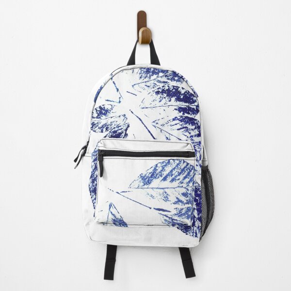 Item preview, navy blue birch leaves plant print  designed and sold by ColorandColor.