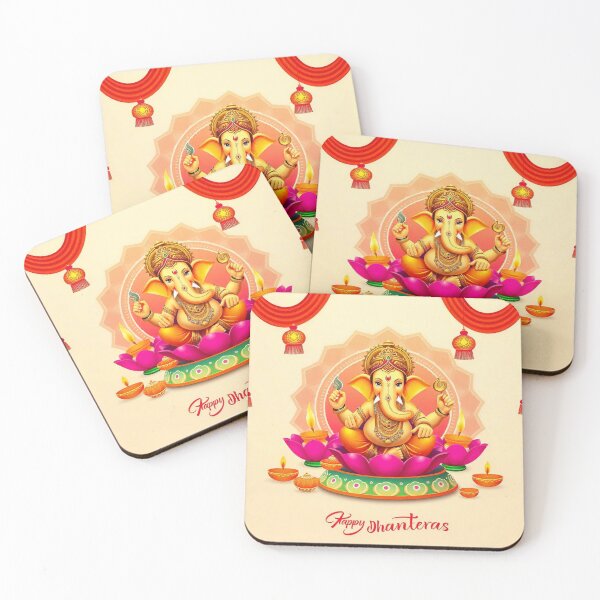 Item preview,  Happy Dhanteras – Traditional Indian Festival Greeting Card designed and sold by hjian8219.