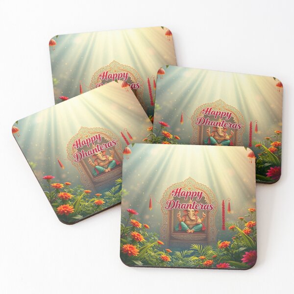 Item preview,  Happy Dhanteras – Traditional Indian Festival Greeting Card designed and sold by hjian8219.
