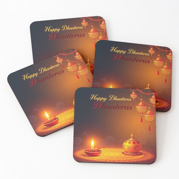Item preview,  Happy Dhanteras – Traditional Indian Festival Greeting Card designed and sold by hjian8219.