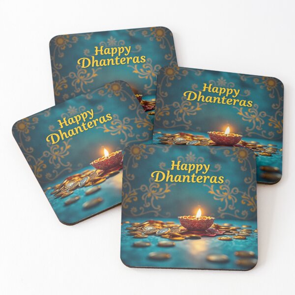 Item preview,  Happy Dhanteras – Traditional Indian Festival Greeting Card designed and sold by hjian8219.