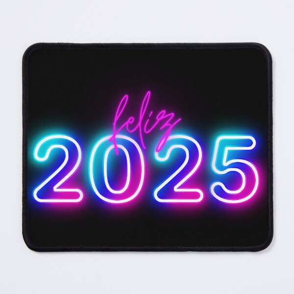 Item preview, Feliz 2025. Tipografía en tonos neón designed and sold by FreeSoulLab.