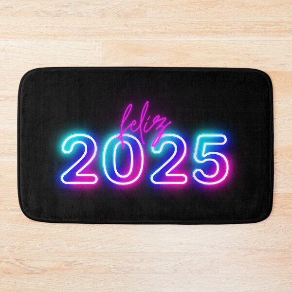 Item preview, Feliz 2025. Tipografía en tonos neón designed and sold by FreeSoulLab.