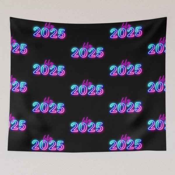 Item preview, Feliz 2025. Tipografía en tonos neón designed and sold by FreeSoulLab.