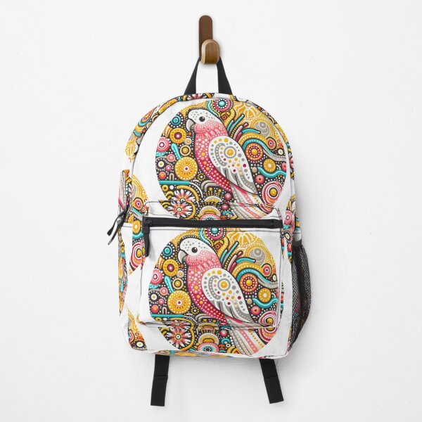 Item preview, Vibrant Galah Rose-Breasted Cockatoo by heidiannemorris © designed and sold by FOLK ART FUSION.