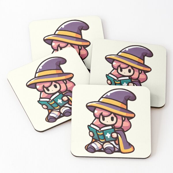 Item preview, Cute wizard girl reading book designed and sold by CharmSpell.