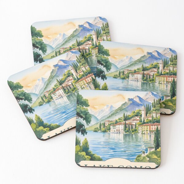 Item preview, Lake Como Promenade: Italian Watercolor Dreams designed and sold by Heritage Print Co.