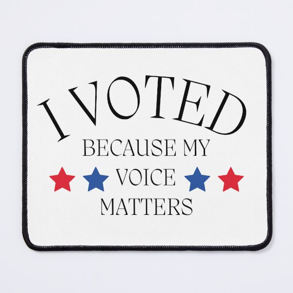 Item preview, I Voted Because My Voice Mattered - Election - Red & Blue Stars designed and sold by SayWhatYouFeel.