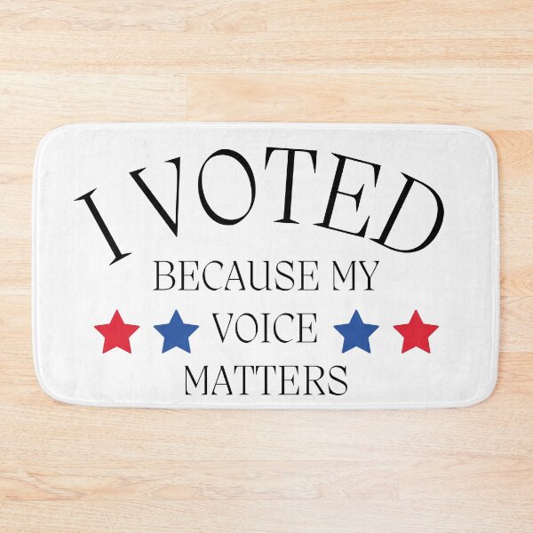 Item preview, I Voted Because My Voice Mattered - Election - Red & Blue Stars designed and sold by SayWhatYouFeel.