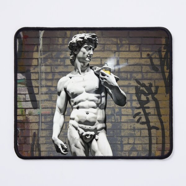 Item preview, michelangelo david with statue colorfull banksy street designed and sold by martin max.