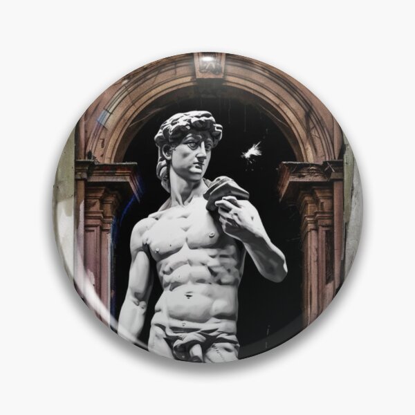 Item preview, michelangelo david with statue colorfull banksy street designed and sold by martin max.