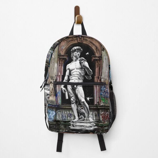 Item preview, michelangelo david with statue colorfull banksy street designed and sold by martin max.