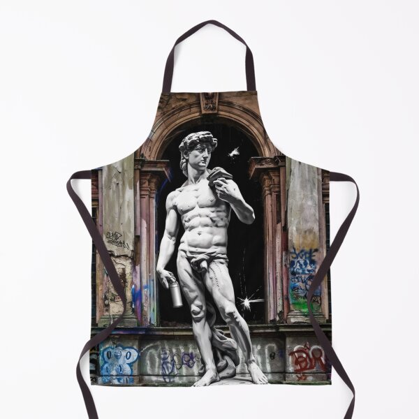 Artikelvorschau, michelangelo david mit statue farbenfrohe banksy straße entworfen und verkauft von martin max.