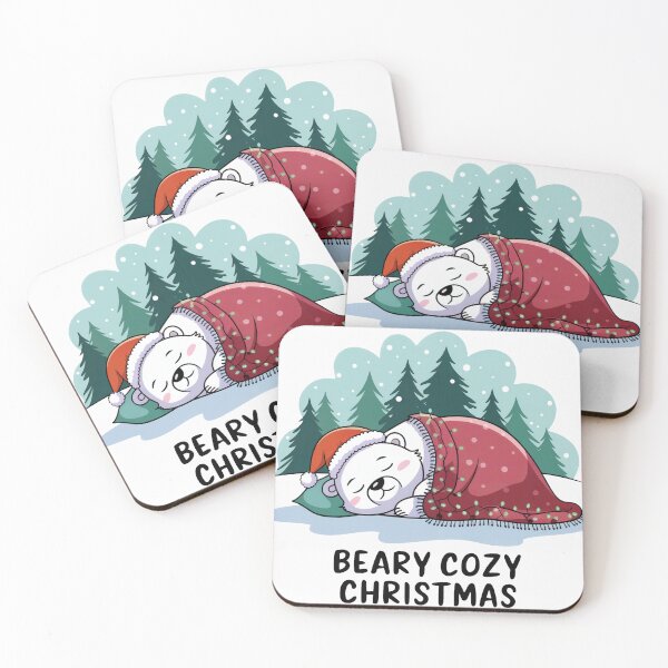 Item preview, Beary Cozy Christmas | Cute Sleeping Bear Holiday Design designed and sold by cabana.space.