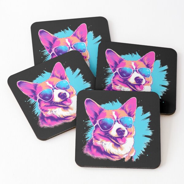 Item preview, Funny Corgi with Sunglasses and Tongue Out - Cool Dog Art designed and sold by Dream-Art-Wear.