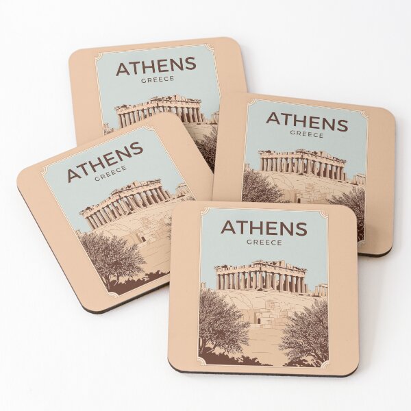Item preview, A Vintage Travel Illustration of Athens - Greece  designed and sold by GoodOldVintage.