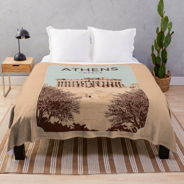 Item preview, A Vintage Travel Illustration of Athens - Greece designed and sold by GoodOldVintage.