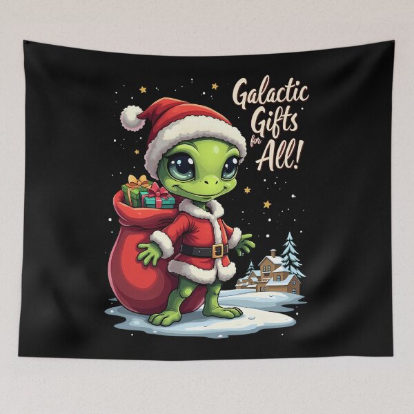 Item preview, Galactic Gifts for All Alien Santa Happy Holidays from Another World designed and sold by Dream-Art-Wear.