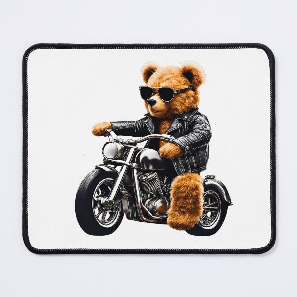 Item preview, Cool Biker Teddy Bear on Motorcycle - Fun and Cute Plush Design designed and sold by Fredster1966.