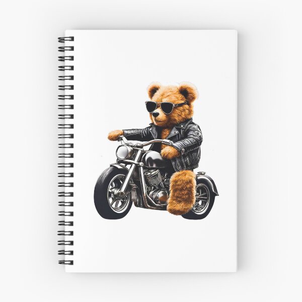 Item preview, Cool Biker Teddy Bear on Motorcycle - Fun and Cute Plush Design designed and sold by Fredster1966.