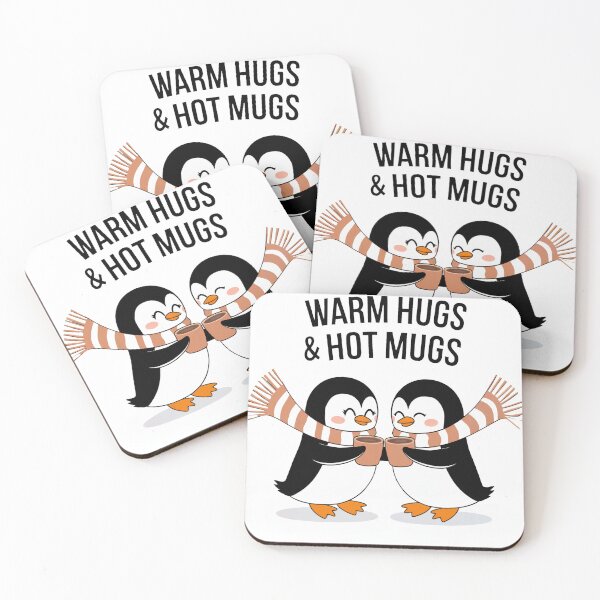 Item preview, Warm Hugs & Hot Mugs | Cute Penguin Winter Design designed and sold by cabana.space.