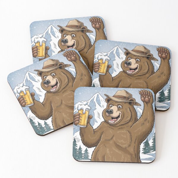 Item preview, Party Bear In The Snow With a Beer In His Paw designed and sold by ShirtLife1.