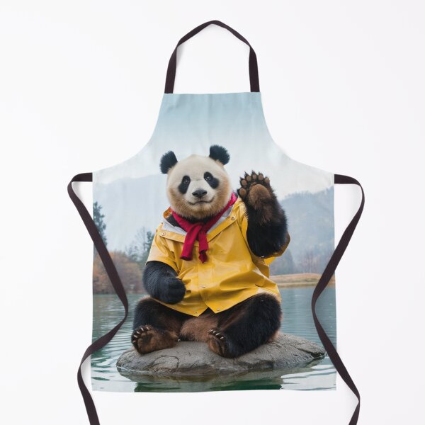 Item preview, Waving Boy Scout Panda In Nature. designed and sold by ShirtLife1.