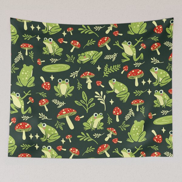Item preview, Frogs and Mushrooms designed and sold by Wlaurence.